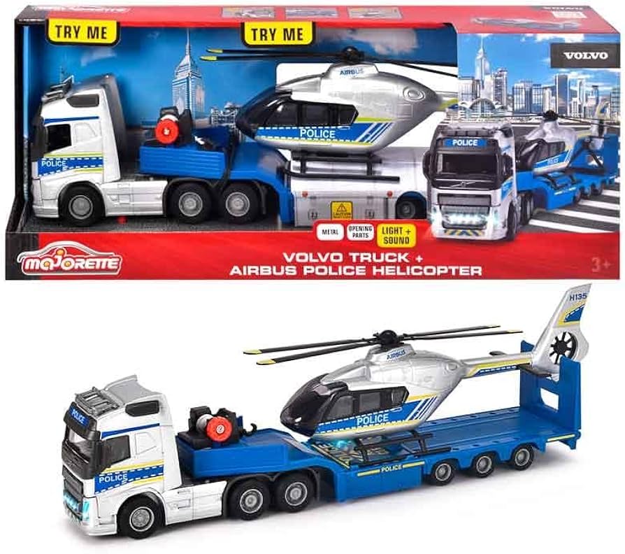 Majorette GS Volvo zestaw policyjny
